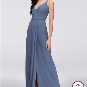 David’s Bridal Steel Blue Size 2